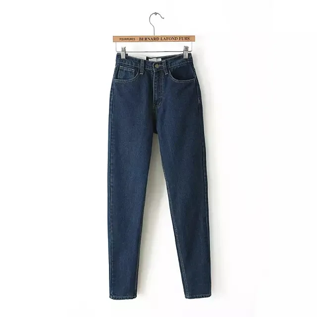 

Women's Jeans High Waist Stretch Skinny Denim Pants 2021 Autumn Winter Blue Retro Washed Elastic Slim Pencil Trousers