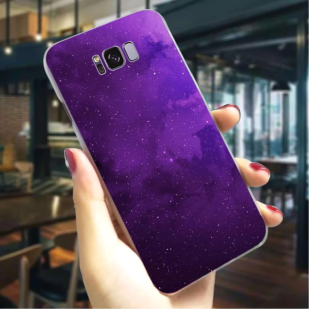 Чехол для телефона Samsung Note 8 Interstellar Purple Space Star 9 M10/M20/M30 Galaxy S6/S7 Edge S8/S9/S10 Plus S10e|Бамперы|