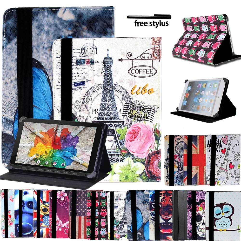 

Universal Case for 7"/8"/10" LG G Pad Ultra-thin Leather Anti-shock and Anti-fall Tablet Leather Stand Folding Cover Case+stylus