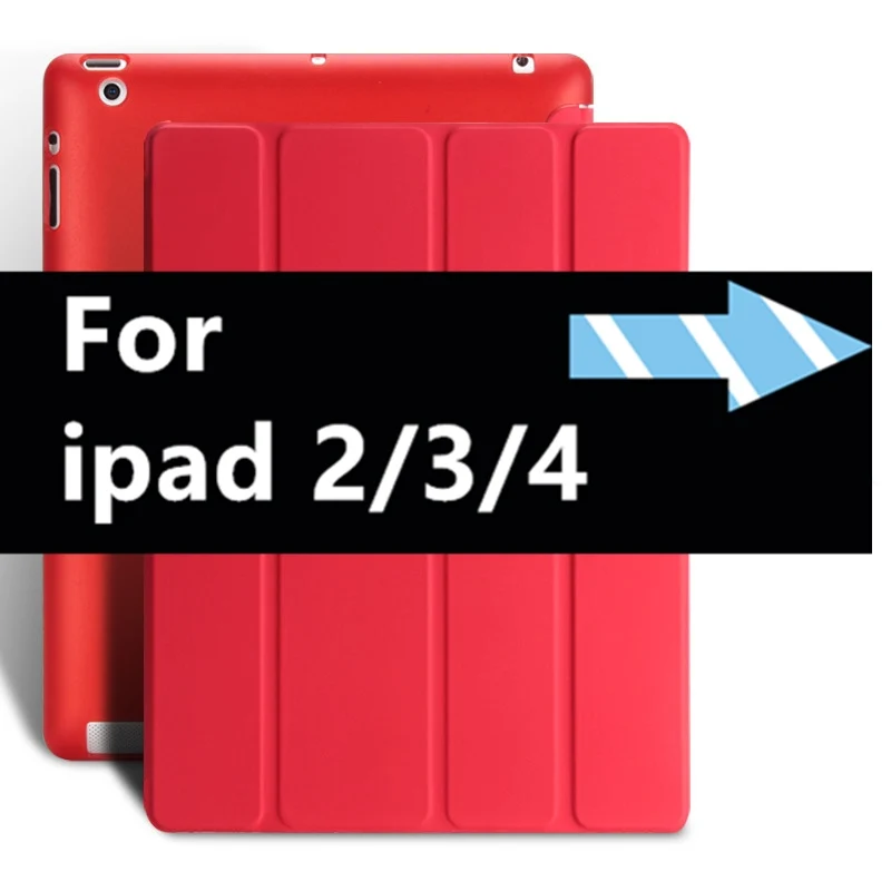 Чехол для ipad 5 Air с откидной подставкой для ipad 2/3/4, полностью умный чехол из искусственной кожи для ipad mini 4, чехол для ipad Air, настольный чехол+ ручка - Цвет: 234 red