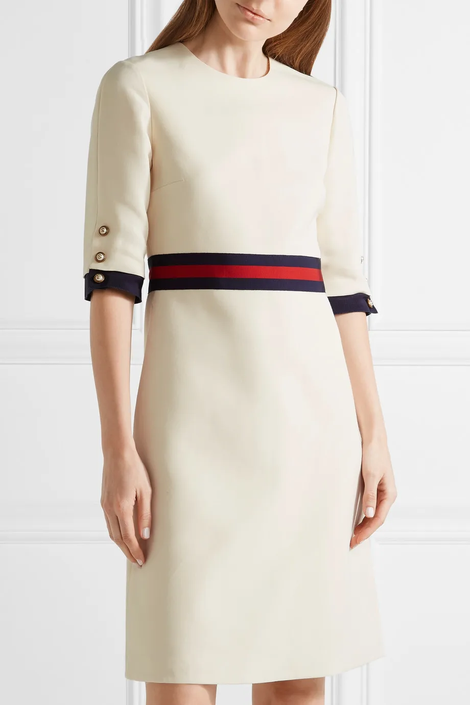 PandaQ женское платье подгонянное Подиум OL офисные ветряные строчки однотонные