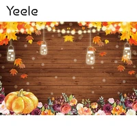 yeele autumn backdrop wood board flowers fallen leaves baby portrait party photographic background photography photo studio