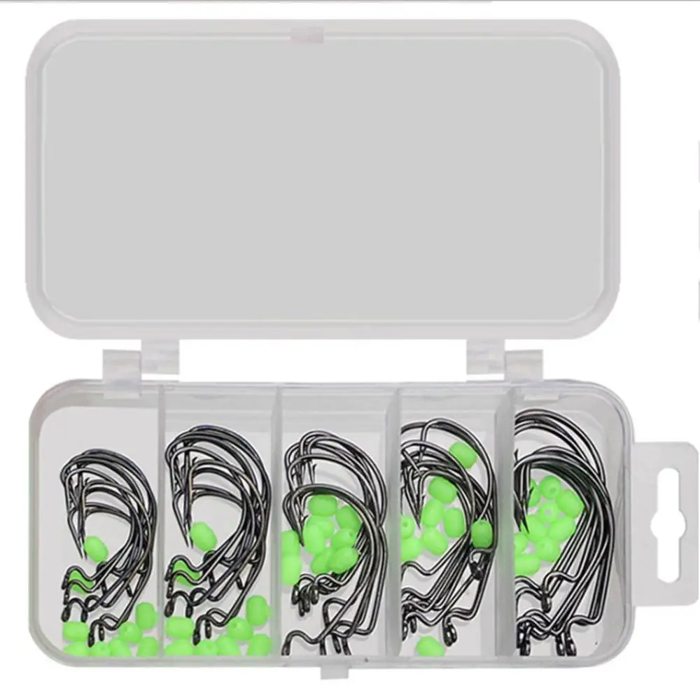 50 шт. рыболовные крючки из высокоуглеродистой стали кривошипный рыболовный