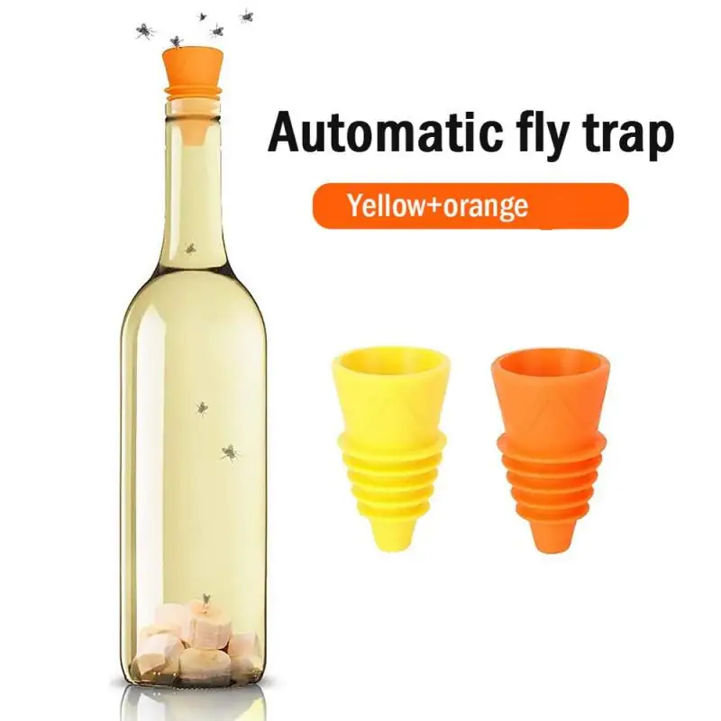 

2PCS Fly Insect Trap Funnel Shape Wasp Fly Fruit Fly Silicone Detergent Insect Trap