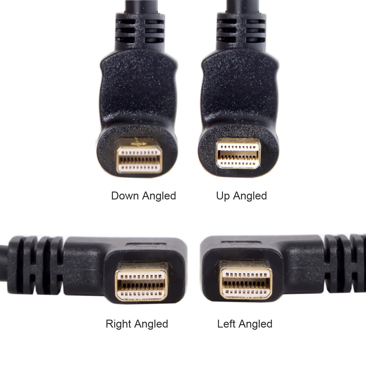 

Left Angled Mini DP DisplayPort 90 Degree to DisplayPort Female Cable for Displays Monitors