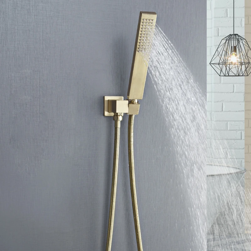 Латунный ручной Душ высокого давления Круглый квадратный держатель для душевой