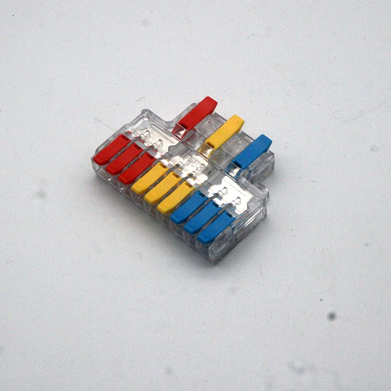 

Quick Splitter 2 In 4/6 Out 3 in 6/9 out Wire Connector Universal Wiring Cable Connector Push-in Conductor Terminal Block Quic