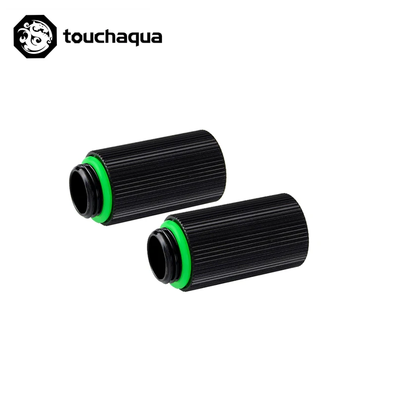 

2PCS Bitspower Touchaqua G1/4" 30mm Extender Fittings,Computer Water Cooling Kit Build Connector Black ,Silver,TA-F63