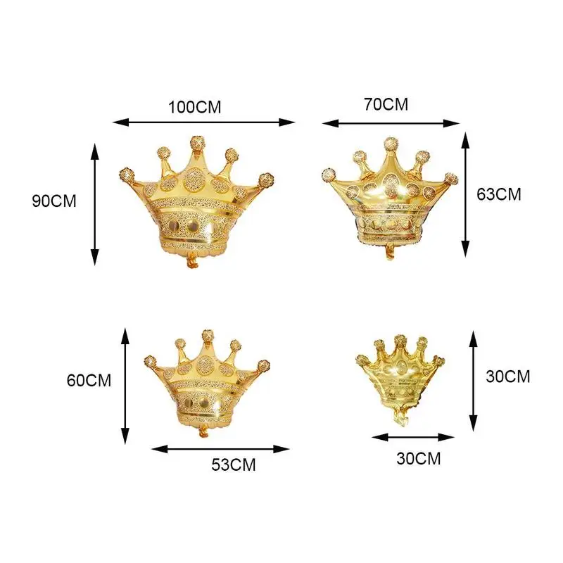 

New Birthday Wedding Party Valentine's Day Confession Balloon Crown Decoration Arrangement Balloon Golden R4C2