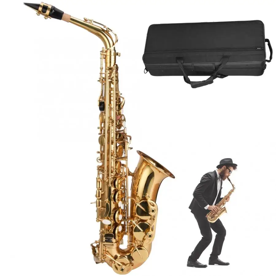 Набор для саксофона Tenor Sax Brass E Flat Alto чехол переноски белые перчатки чистящая