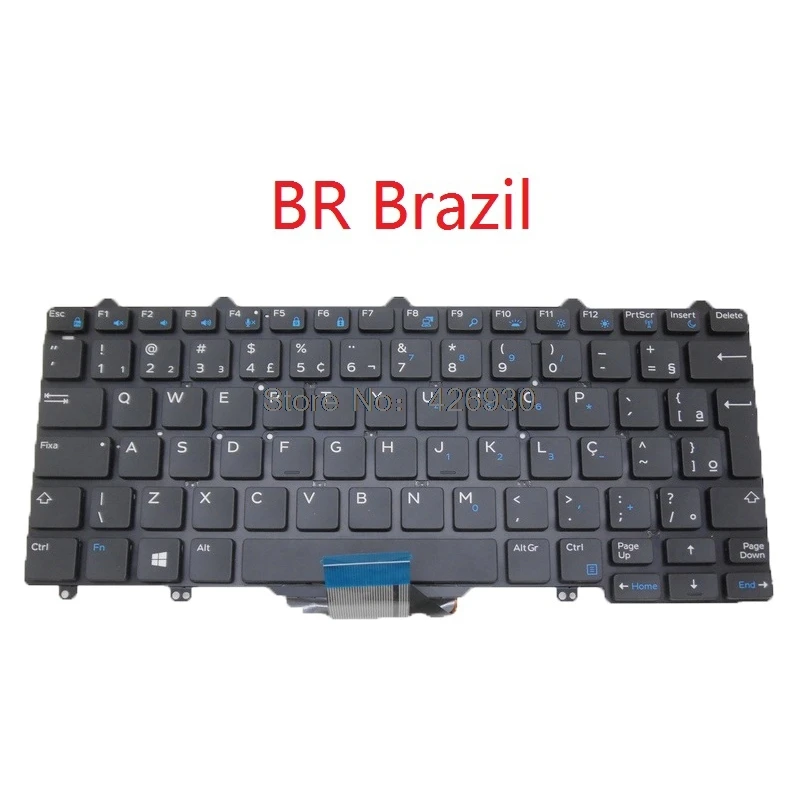 BR Brazil Ноутбук BG BR TI TR TW клавиатура для DELL 7350 E5250 E5270 E7250 E7270 E7450 E7470 болгарский Бразилия Таиланд турецкий китайский - Цвет: BR Brazil