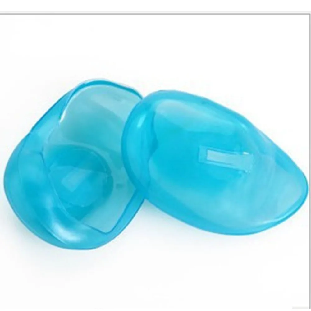 2 шт. наушники салон краска для волос прозрачный синий силиконовое покрытие уха