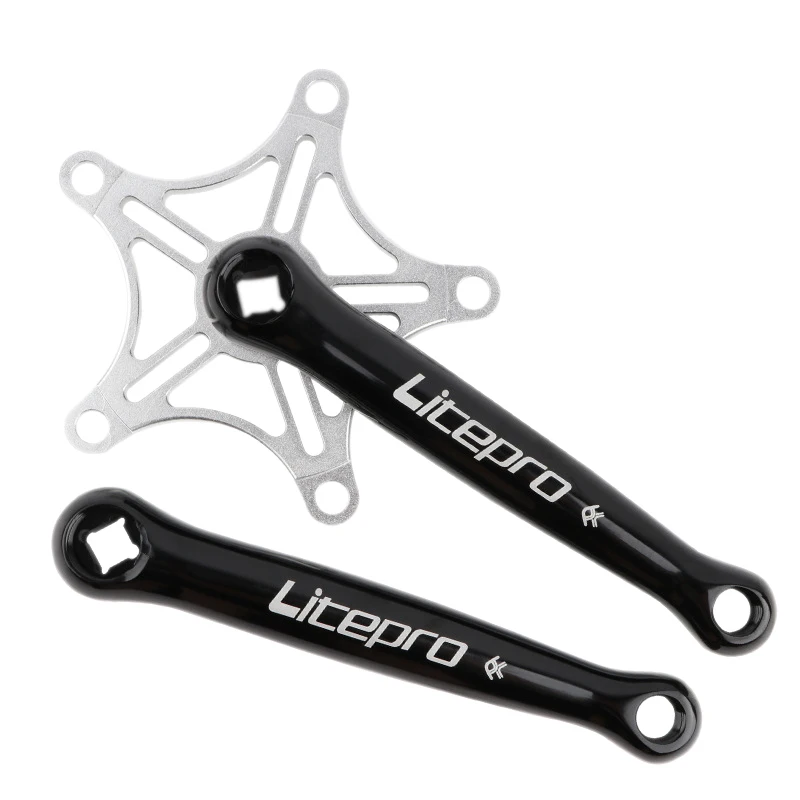 

Litepro Folding Bike Crankset 130BCD 170mm Crank Arm for Single Speed Bicycle Chainring