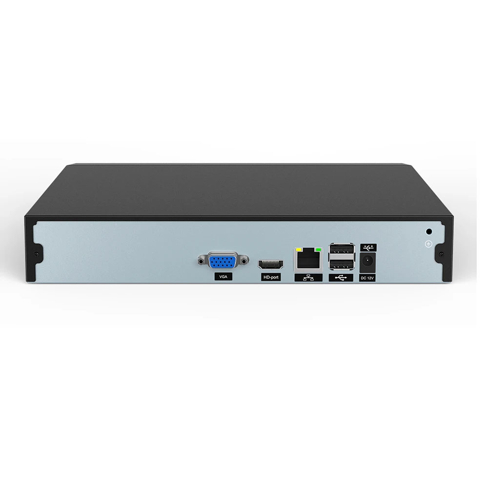 HDMI VGA 4K 5M NVR металлический корпус 32CH распознавание лица H.265 + для ip-камеры ONVIF