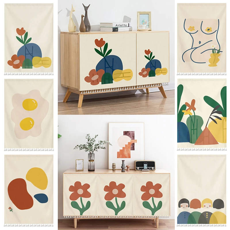 Короткая занавеска для кухни пылезащитная шкафа подвесная полузанавеска с