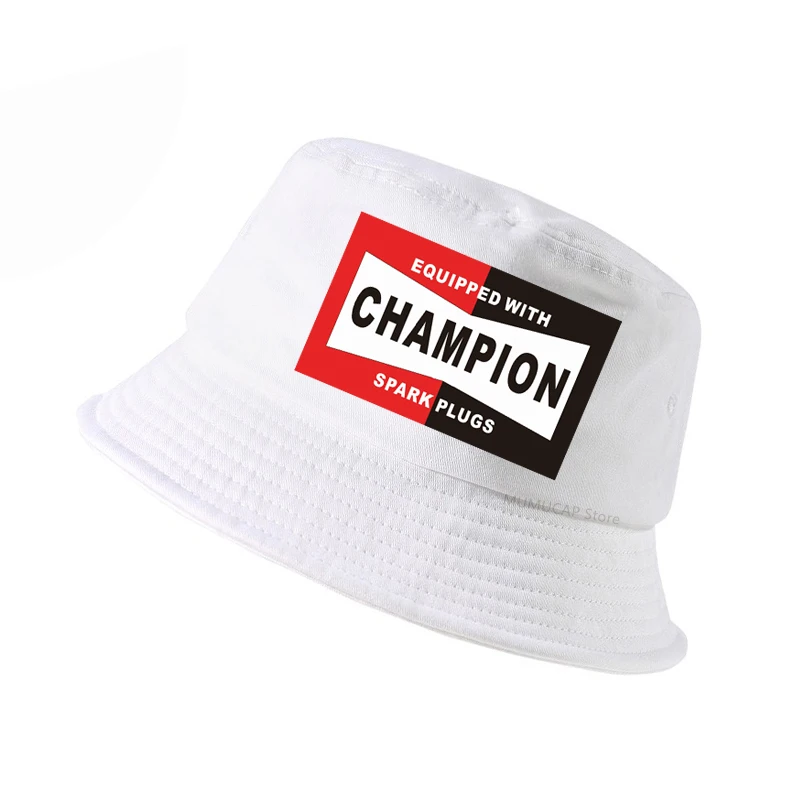 

Once upon a time in Hollywood Brad Pitt Champion auto logo bucket hat men casual bob panama fisherman cap