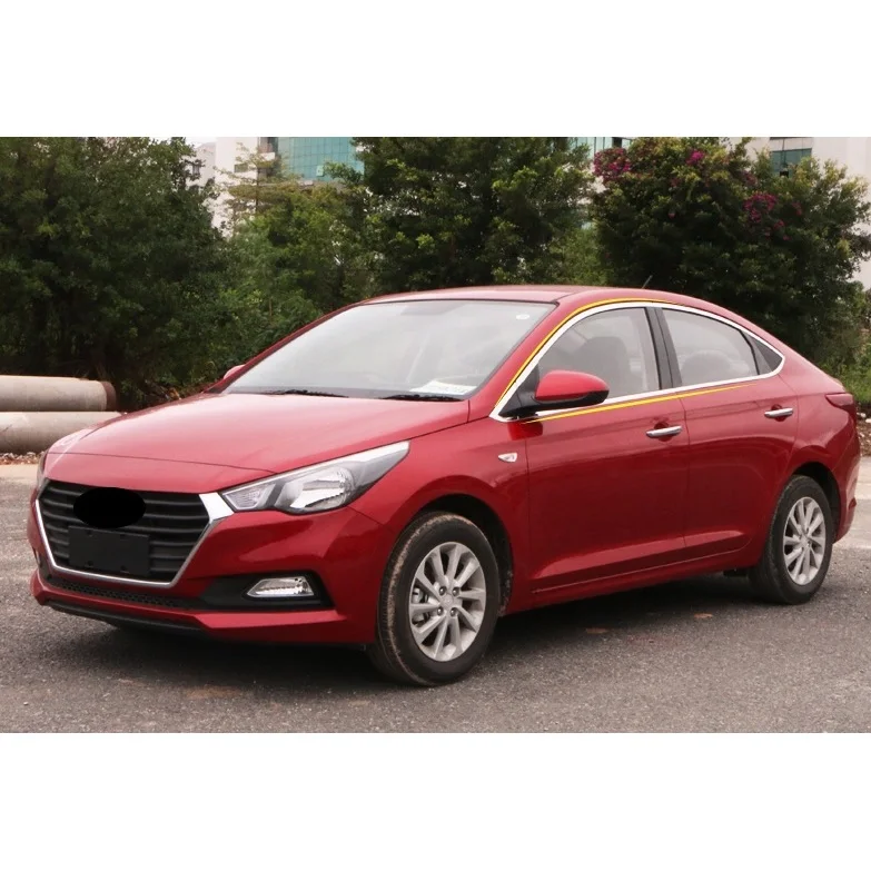 Хромированные молдинги нижние полные хром хюндай хендэ солярис solaris 2017 2018 2019