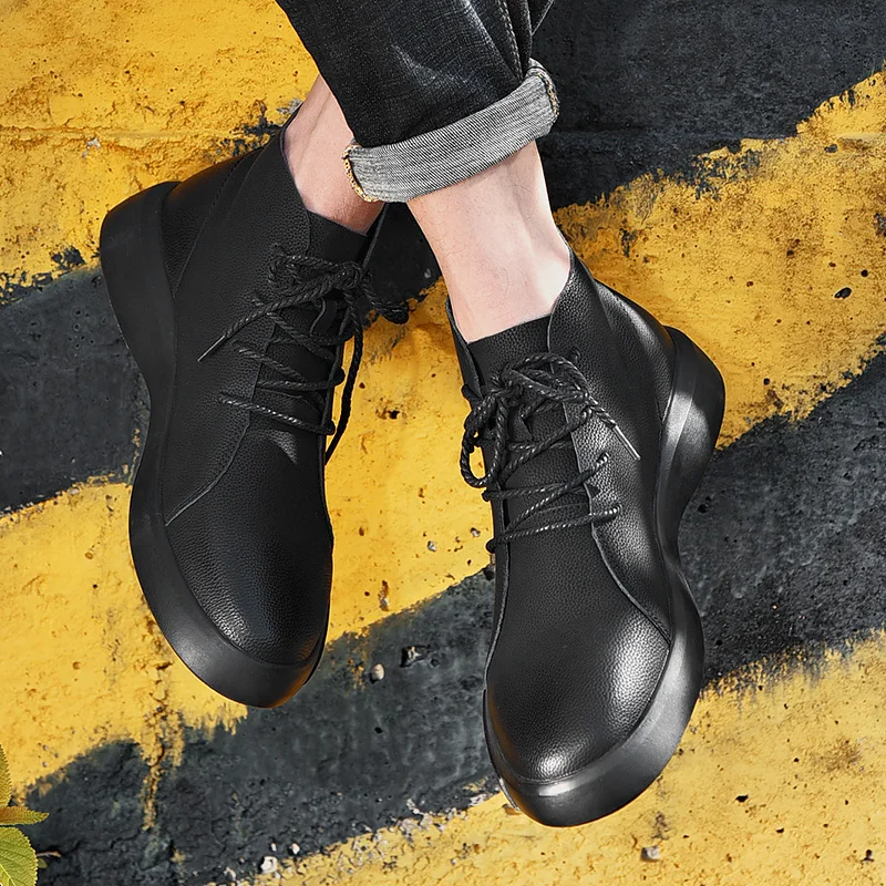 MARSON/повседневные ботинки на плоской подошве для пар Короткие ботильоны Удобные