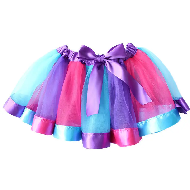 Детская Радужная балетная юбка для танвечерние и вечеринок 6 цветов 2019|Юбки| |