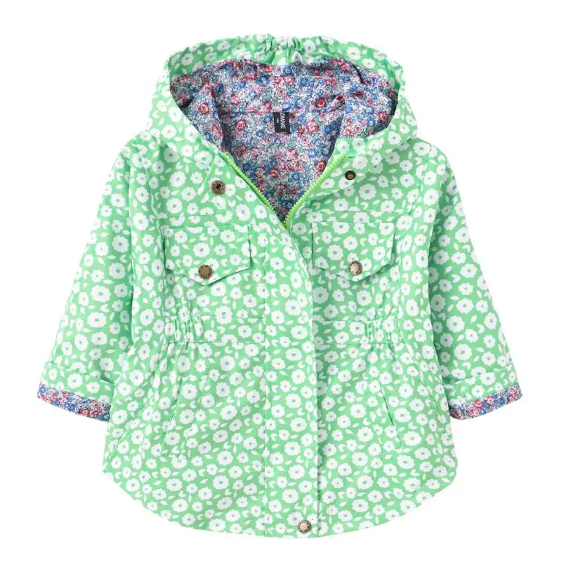 2021 весенне-осенние модные куртки и пальто для девочек с капюшоном вышивкой детей