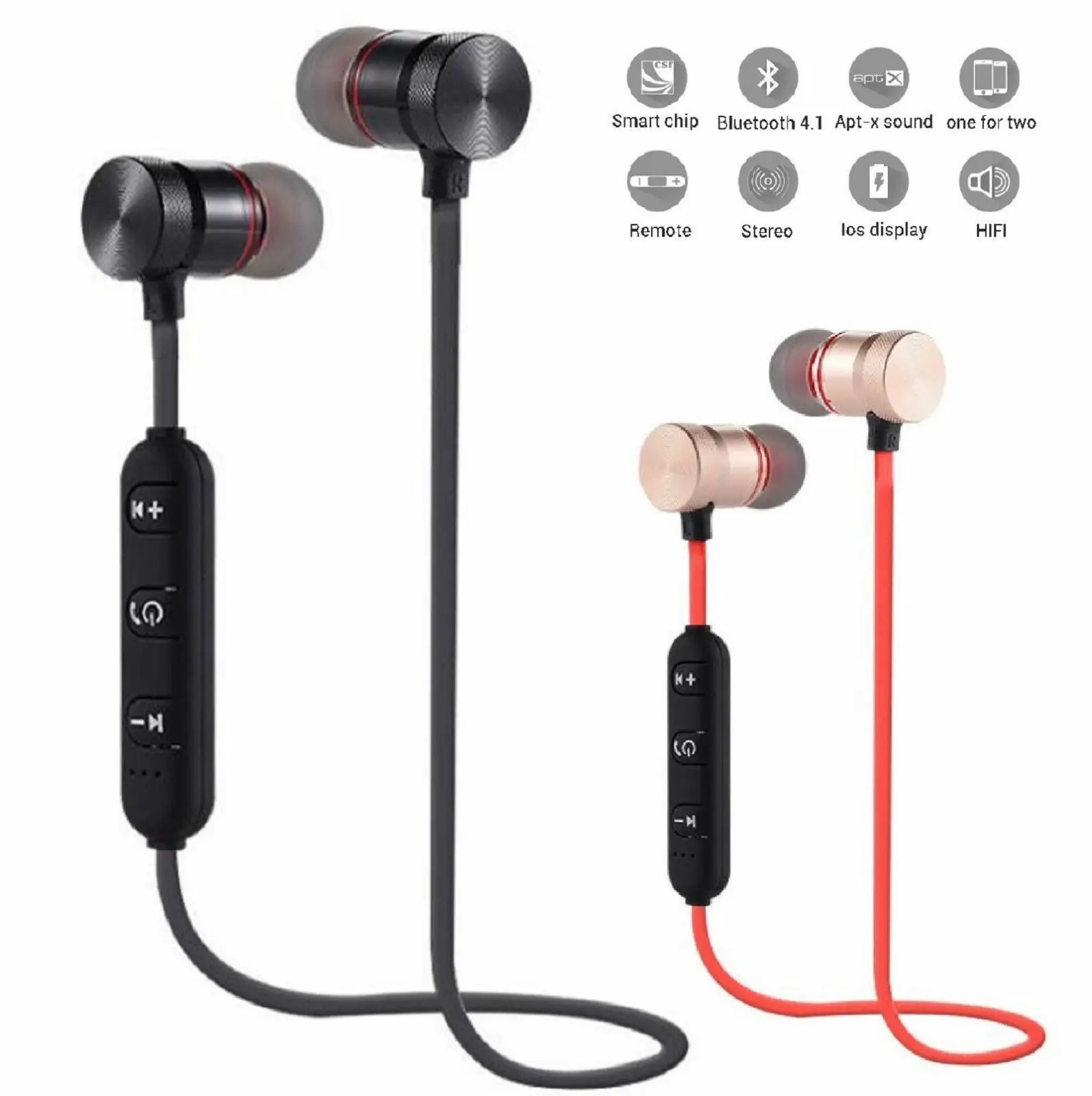 

HiFi Sound Quality In-ear Bluetooth Headset Outdoor Sports Waterproof Hanging Neck Stereo Headset