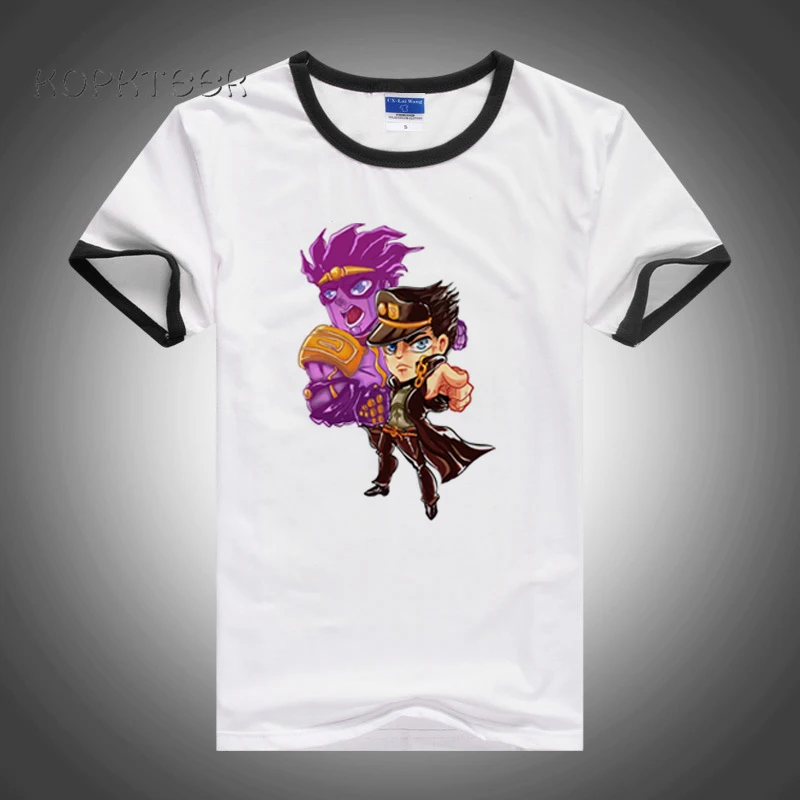 Новая мужская забавная футболка jojo Kujo Jotaro Za Warudo JoJo Необычные приключения Мужская
