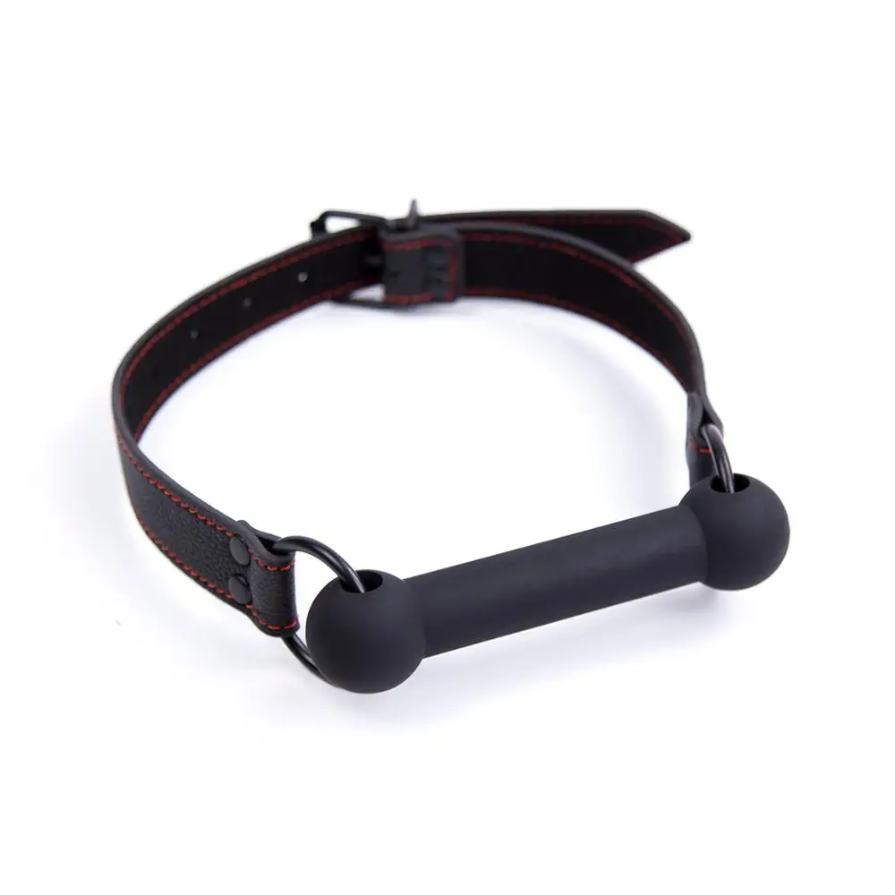 LoveFun Vondage силиконовый кляп БДСМ фетиш и бондаж кожаный ремешок для раба |