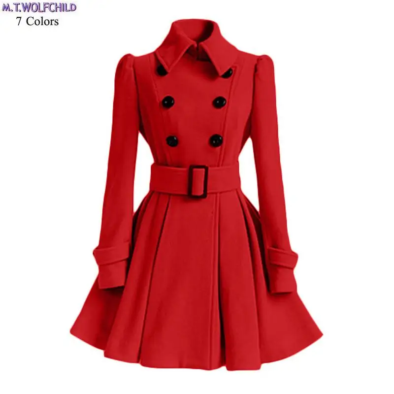 Мода 2020 женские осенне зимние пальто Длинная тонкая юбка шерстяная Верхняя