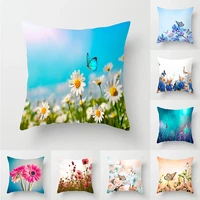 home living pillowcase trendy sweet flower home decoration pillow covers 1pc romantic colorful butterfly cushion cover 2021 new