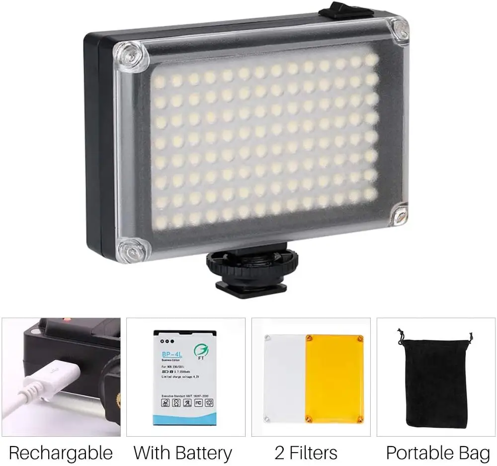 LED лампа для цифровой видеозаписи Ulanzi 96 камеры освещение в фотостудию внешняя