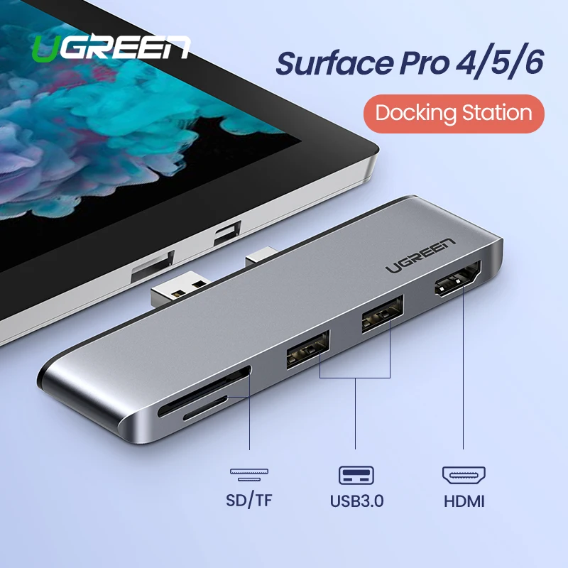 USB 3 0 концентратор Ugreen мульти к порт HDMI SD/TF док станция для Microsoft Surface Pro 4/5/6