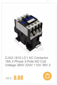 CJX2-2510 LC1 контактор переменного тока 25А 3 фазы 3-полюсный без катушки напряжение 380 В 220 В 110 В 24 в Din рейку 3 P+ 1NO нормально открытый