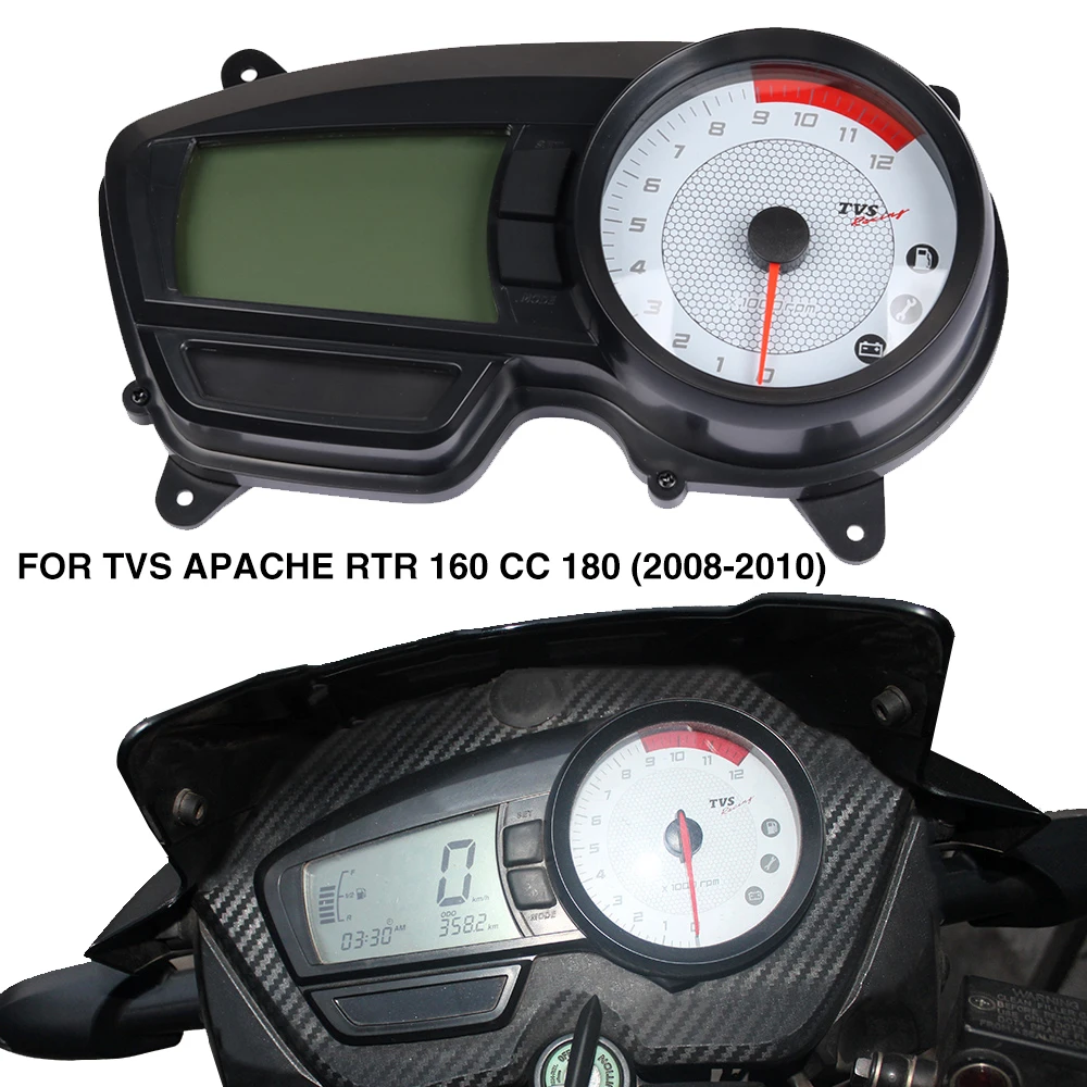 For TVS APACHE RTR 160 CC 180 (2008-2010) Tachometer Digital Odometer Motocross Speedometer Meter Gauge Dirt bike | Автомобили и