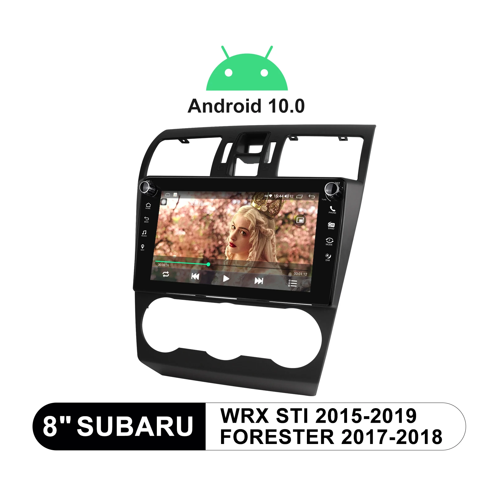 구매 8 인치 헤드 유닛 안드로이드 10 자동차 라디오 스테레오 멀티미디어 플레이어, 스바루 WRX STI 2015-2019 포레스터 2017-2018 무선 카플레이