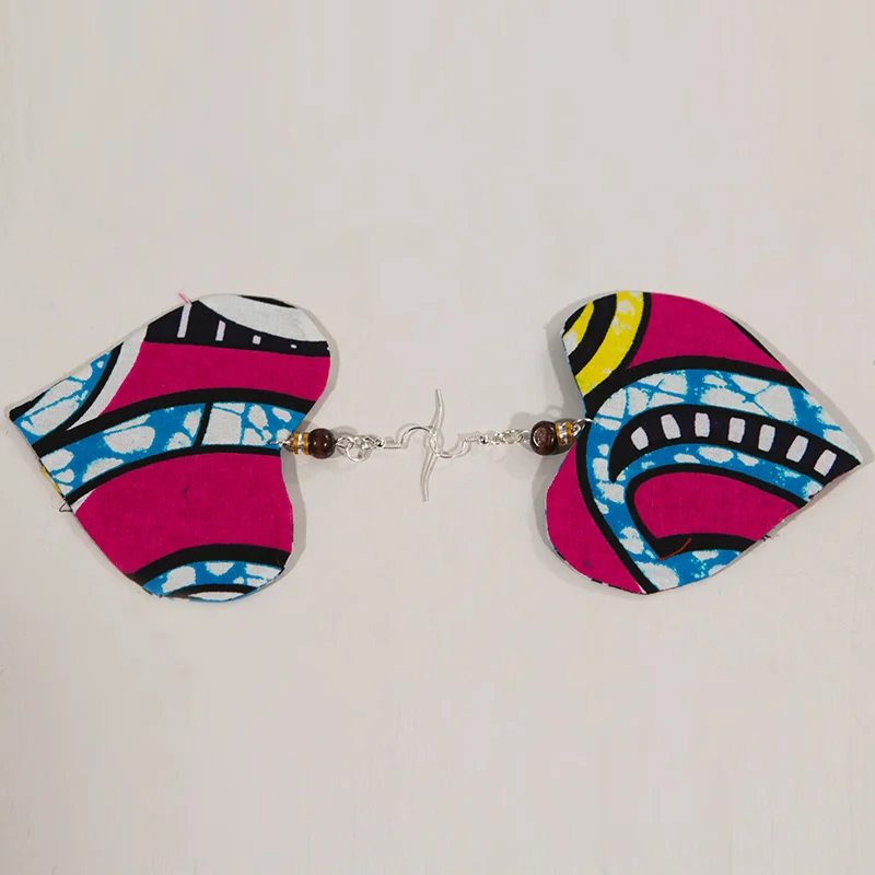 2021 Новое поступление модные африканские серьги из Анкары ручная работа женские