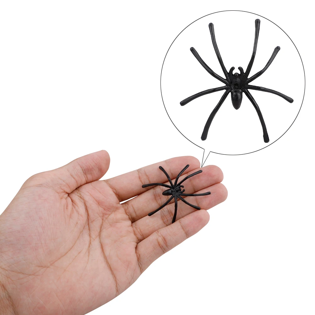 100 шт. пластиковые пауки для Хэллоуина | Дом и сад