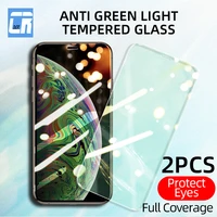 green light real eye protection tempered glass for iphone 11 pro max xs xr x 6 6s 7 8 plus screen protector iphone se 2020 film