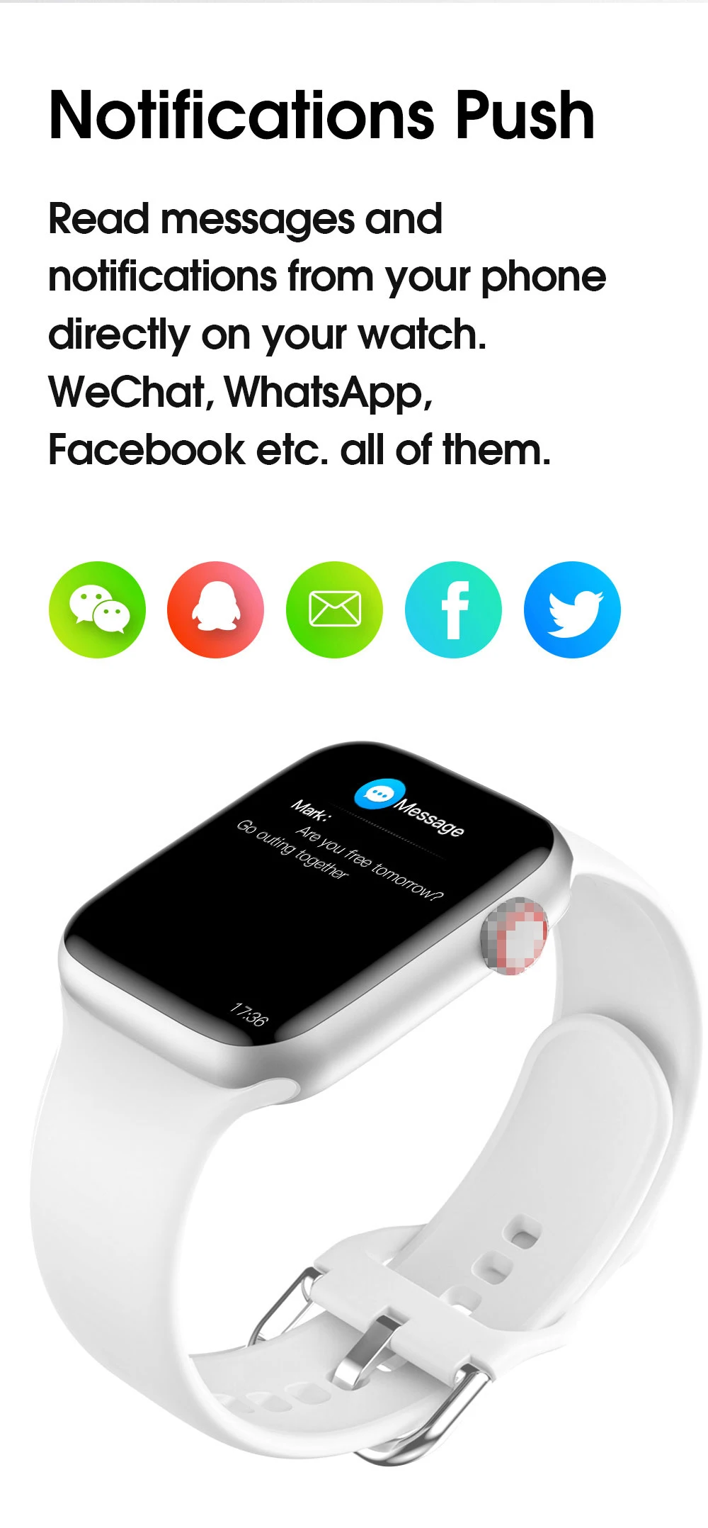 

W46 IWO Smart Watch 44MM/40MM DIY Watch Face 1.75 Inch 320*385 Screen Wireless Charging Original smartwatch Men/women PK xiaomi