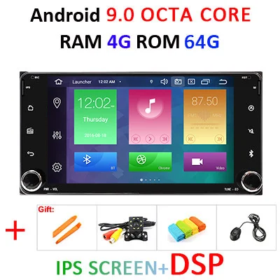 9.0 4G 64G IPS DSP DSP 4G Оперативная память ips Android 8,1/8,0 радио автомобиль Toyota RAV4 Corolla Vios HILUX Terios Land Cruiser 100 Прадо GPS ПК Нет dvd-плеер - Цвет: 9.0 4G 64G IPS DSP