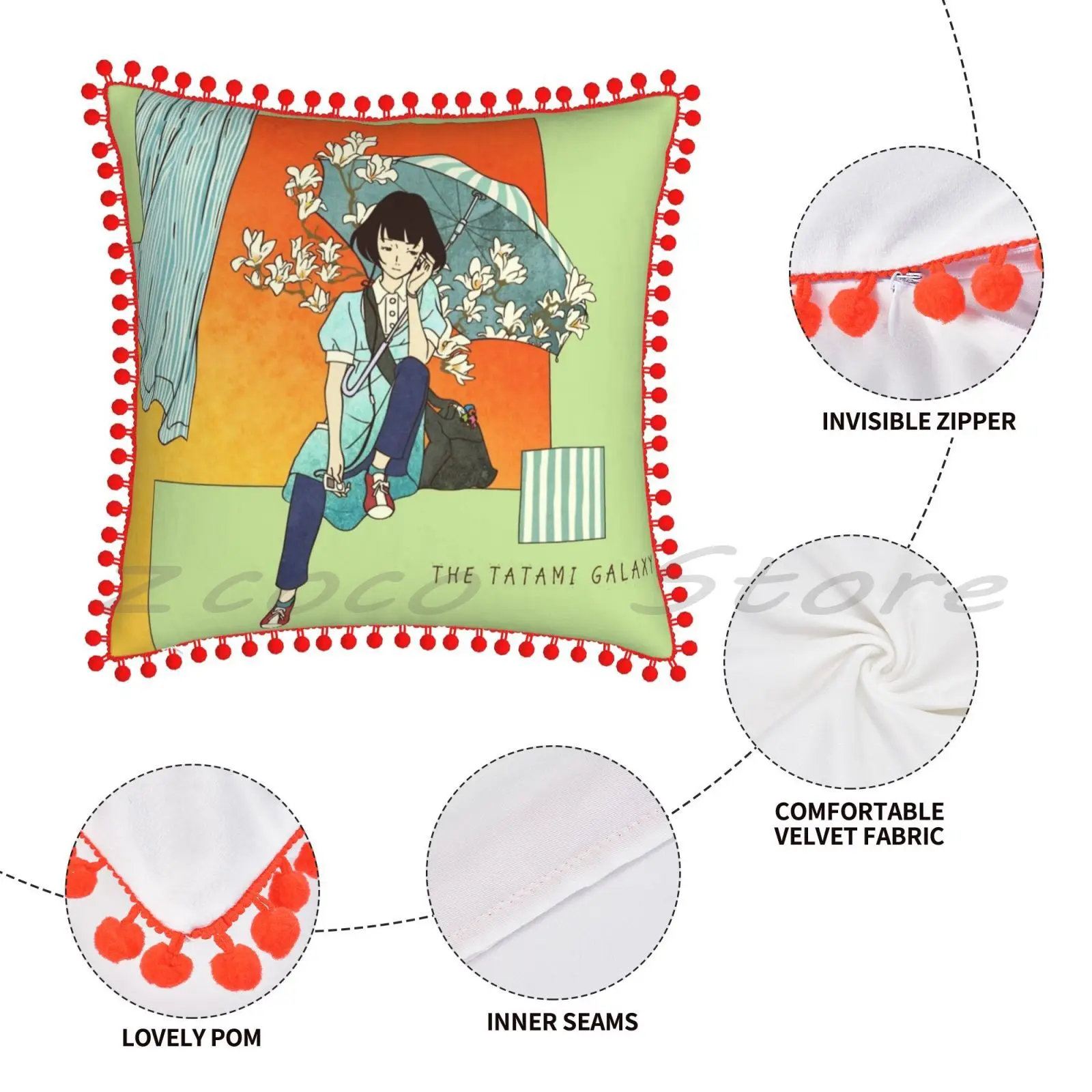 Наволочка для подушки татами галактика Акаси Персонализированная самодельная