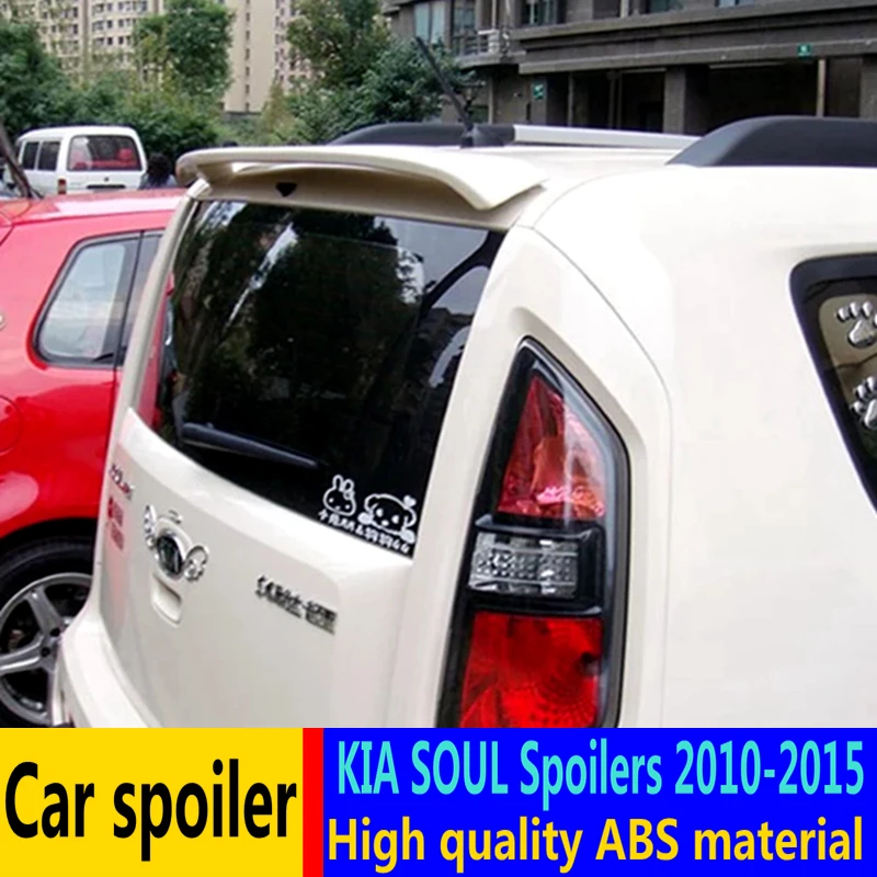 Для Kia Soul спойлер 2010-2015 высокое качество ABS Материал Автомобильный задний крыло