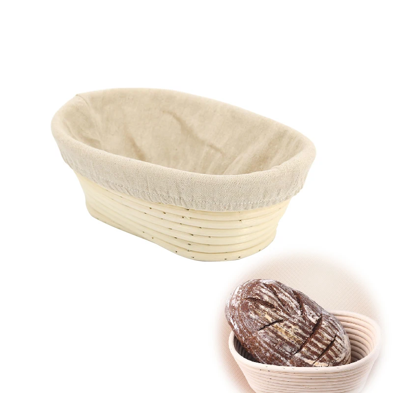 

1 Набор баннетон маленький овальный хлеб Ферментированная корзина из ротанга ручной работы Инструменты для выпечки