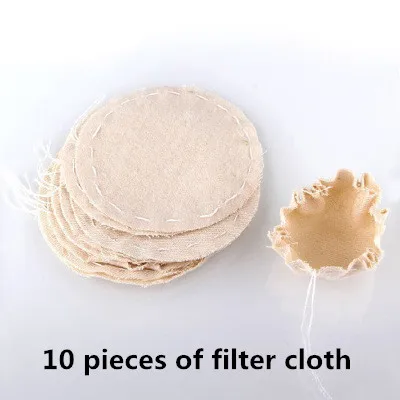 10 filter cloth MICCK, высокое качество, 3 чашки, сифон, кофейник, чайник, набор, фильтр, сифон, Кофеварка, чай, сифон, термостойкий, бытовой горшок - Цвет: 10 filter cloth