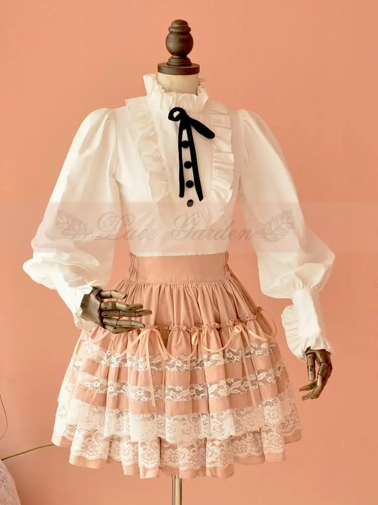 Женская винтажная Блузка с оборками приталенная белая рубашка воротником