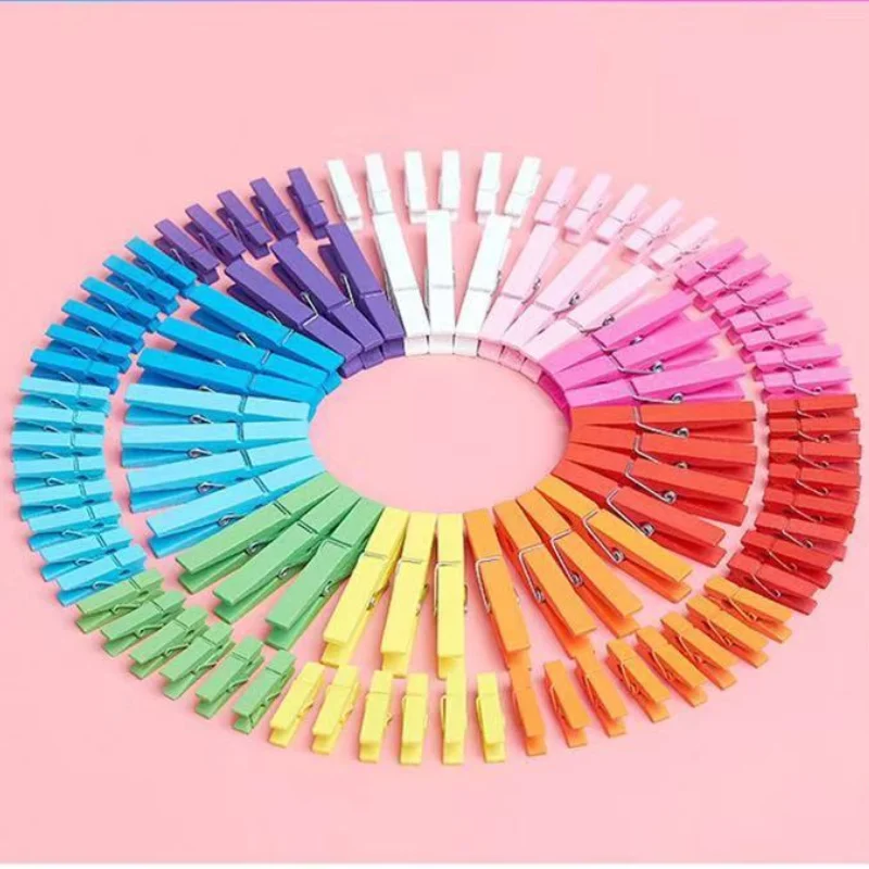 

Цветной деревянный зажим-вешалка, зажим натурального цвета, деревянный зажим «сделай сам», подвесное украшение ручной работы, зажим для фот...