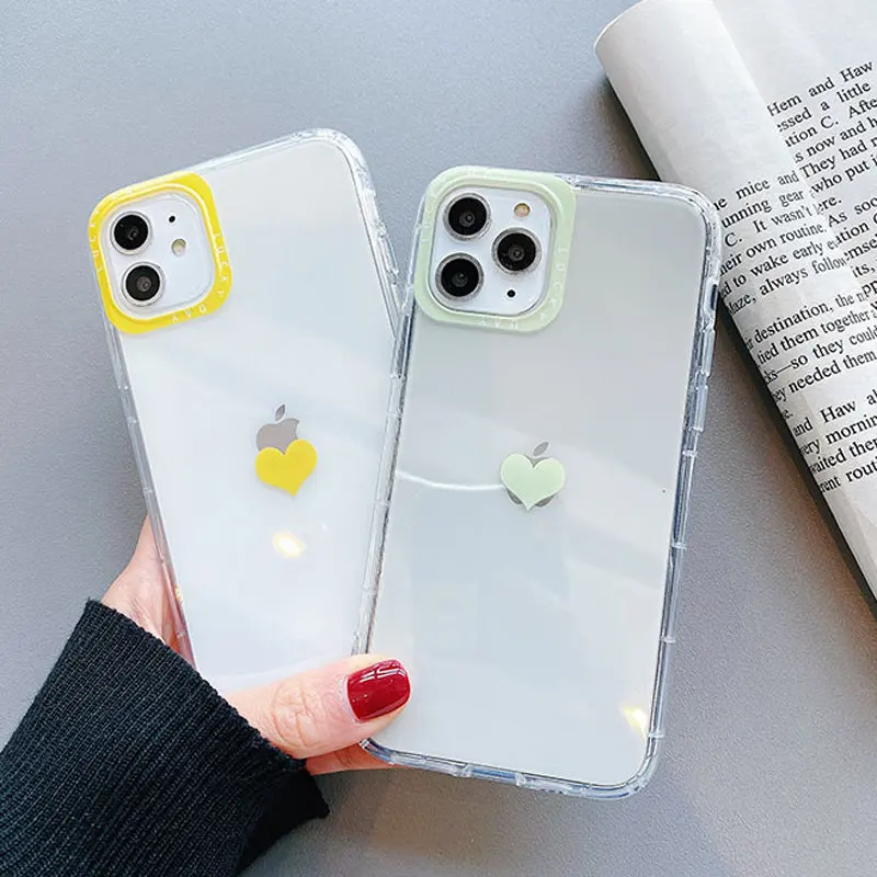 Lovebay Love Heart Прозрачный чехол для iPhone 11 Pro X XR XS Max 7 8 Plus противоударный бампер чехол для телефона мягкий ТПУ Защита задняя крышка