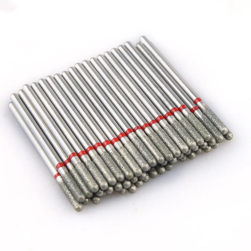 50 шт. набор алмазных вращающихся заусенцев для маникюра Набор сверл ногтей фрез