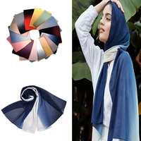 scarf gradient color multi function women foldable long scarf wrap for club
