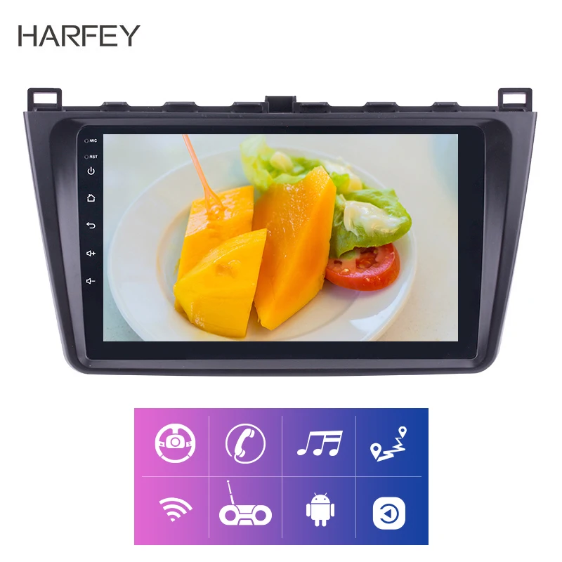 Автомобильный мультимедийный плеер Harfey 9 дюймов GPS автомобильное радио Android 8 1 2DIN