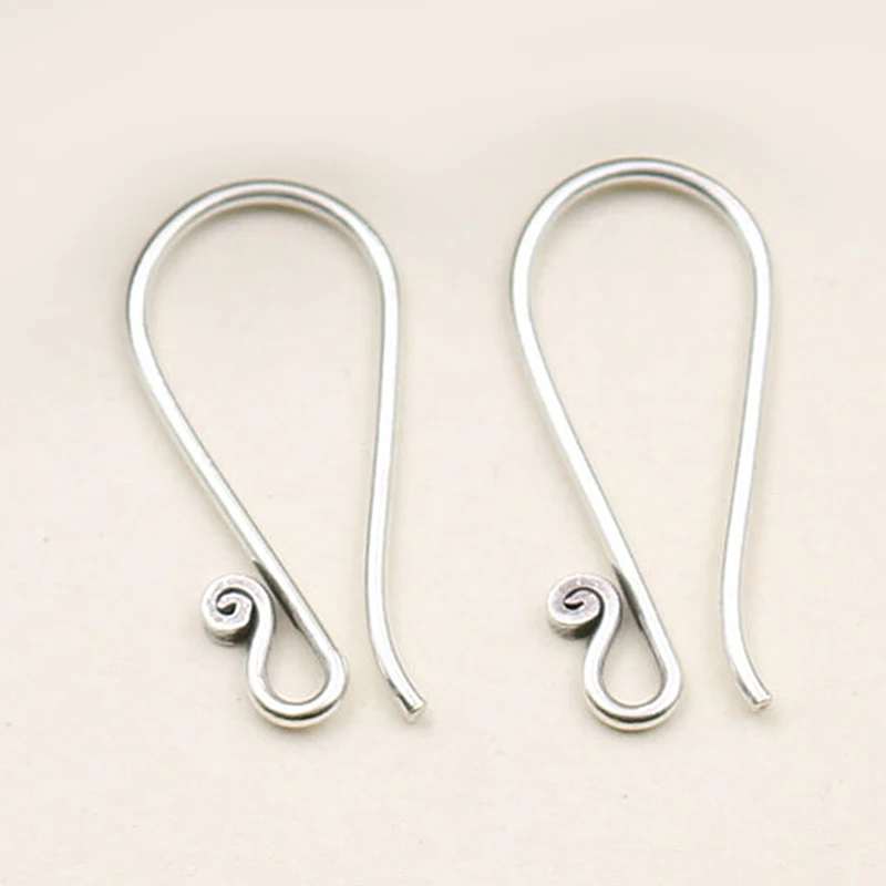 925 Sterling Silver European Style Earrings Ladies Simple And Sweet Cute Student DIY Semi-Finished Ear Hook Jewelry